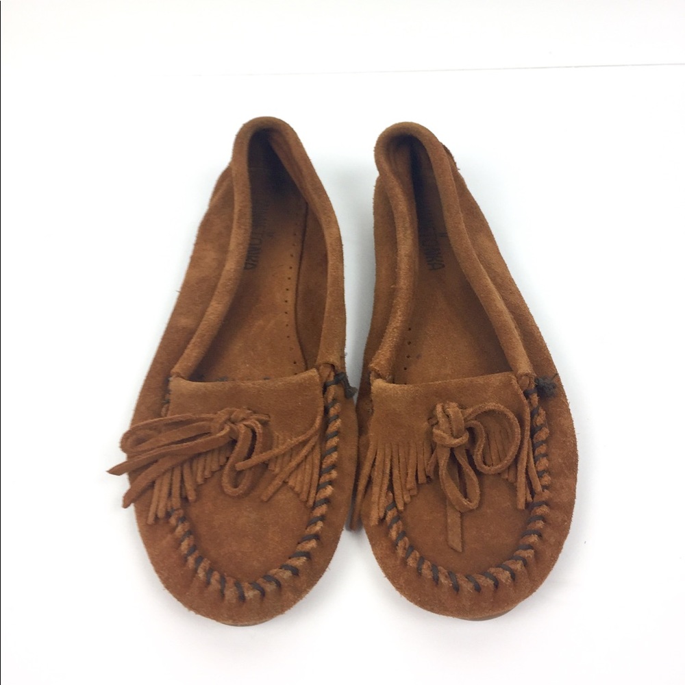 Minnetonka Suede Leather Flat Moccasins 10